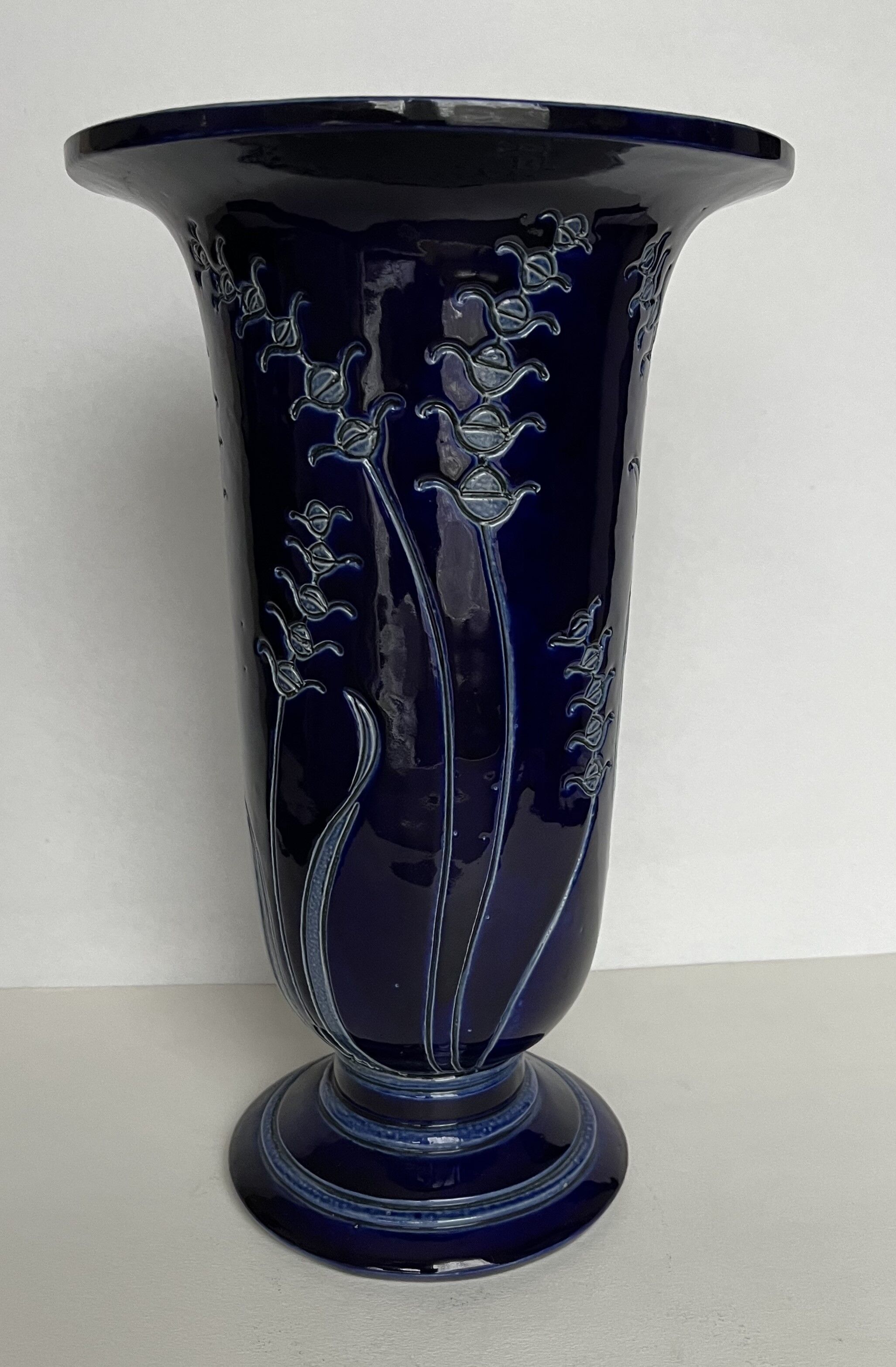 Blue ceramic vase