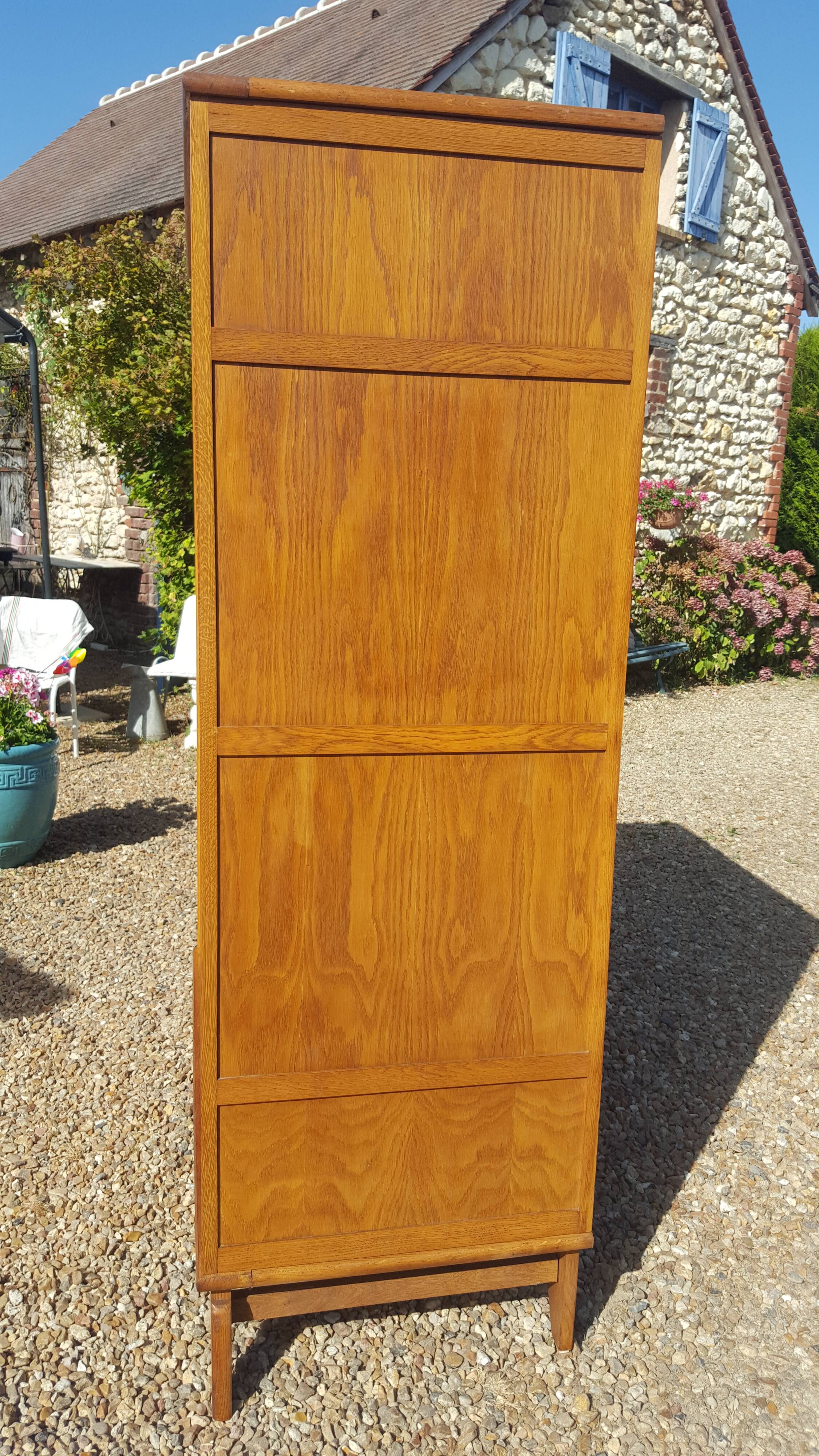 Scandinavian vintage cabinet sliding doors