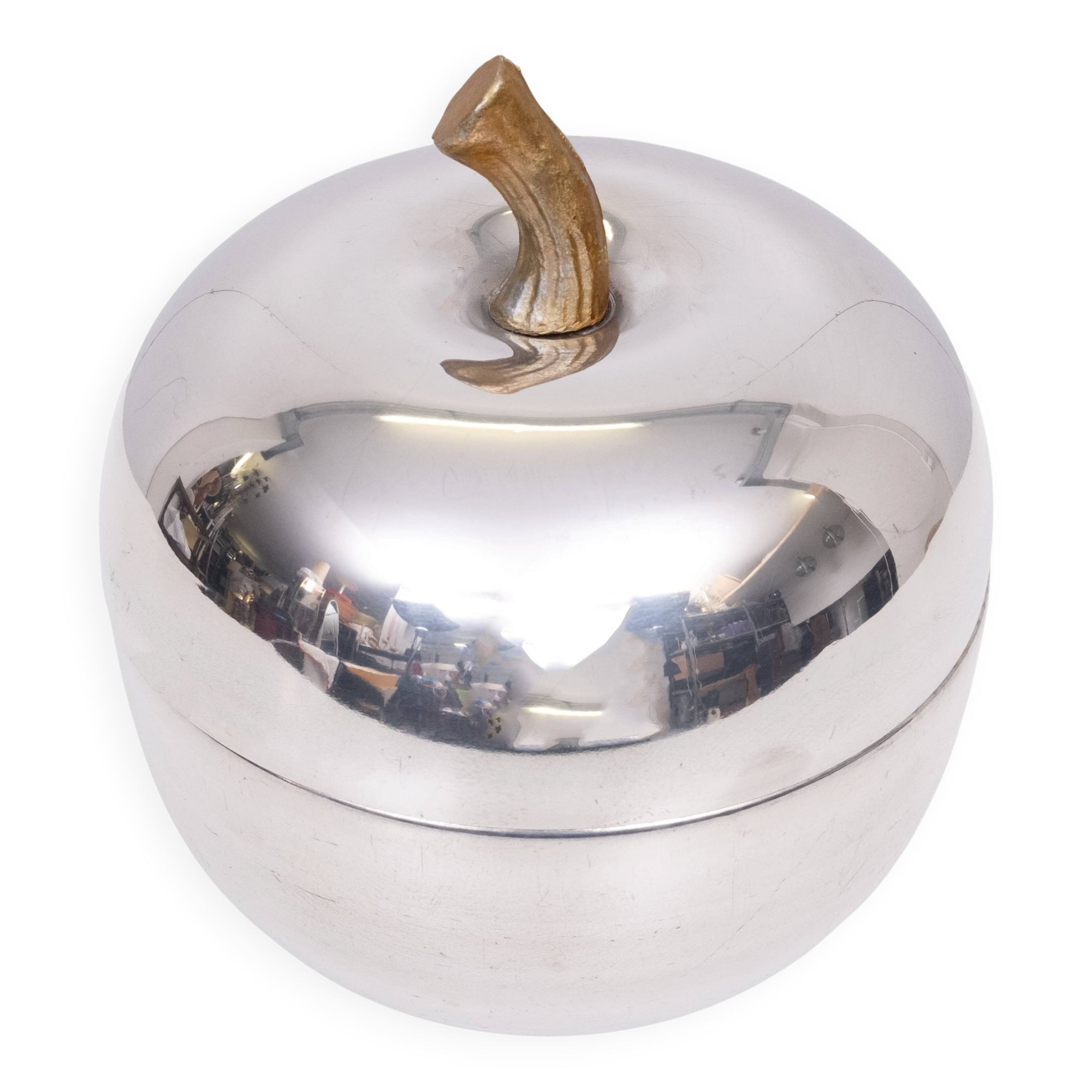 Iconic Aluminum apple Ice Bucket 1970s Italy