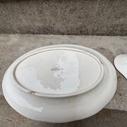 Duo of old plates Condé Longchamp – Terre de Fer, floral decoration & in
