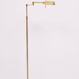Holtkoetter Brass swing arm floor lamp Germany 1980s