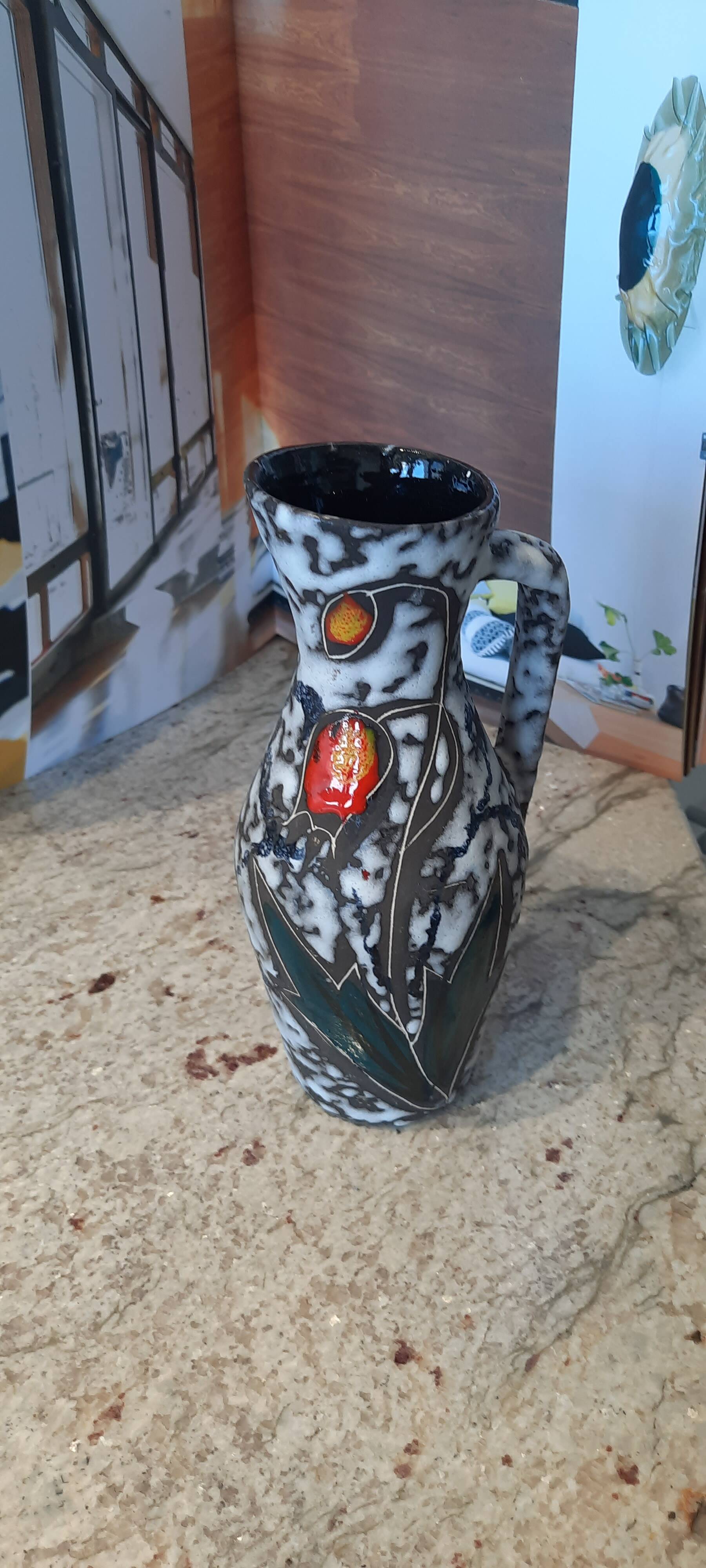 Fat lava ceramic vase Numbered Germany Vintage