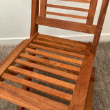 Folding teak children's chair