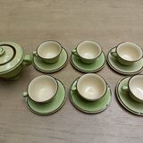 Service à café et sucrier vert tilleul