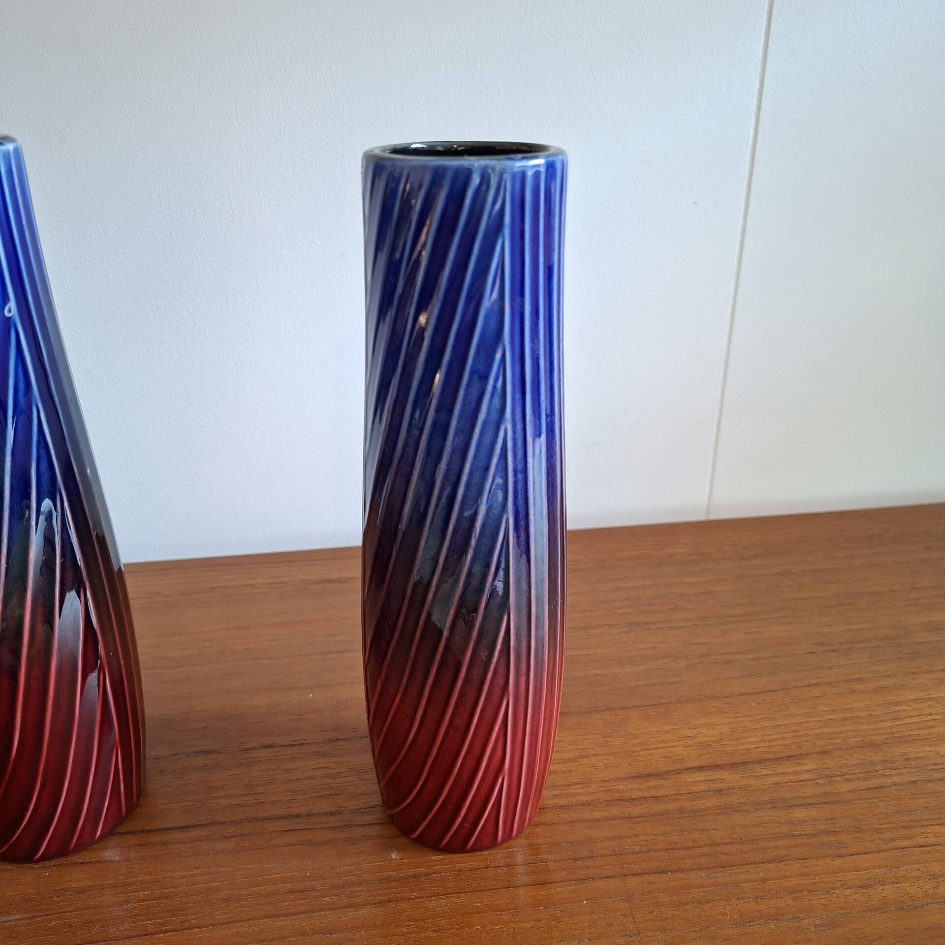 2 vases by Carl-Harry Stålhane, Rörstrand studio, Sweden, 1960s.