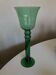 XXL tulip candle holder in blown green glass from the 1960s