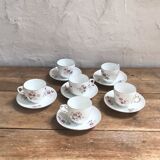 Six old porcelain coffee cups