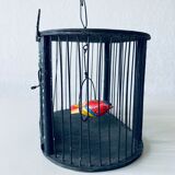 Vintage wooden birdcage