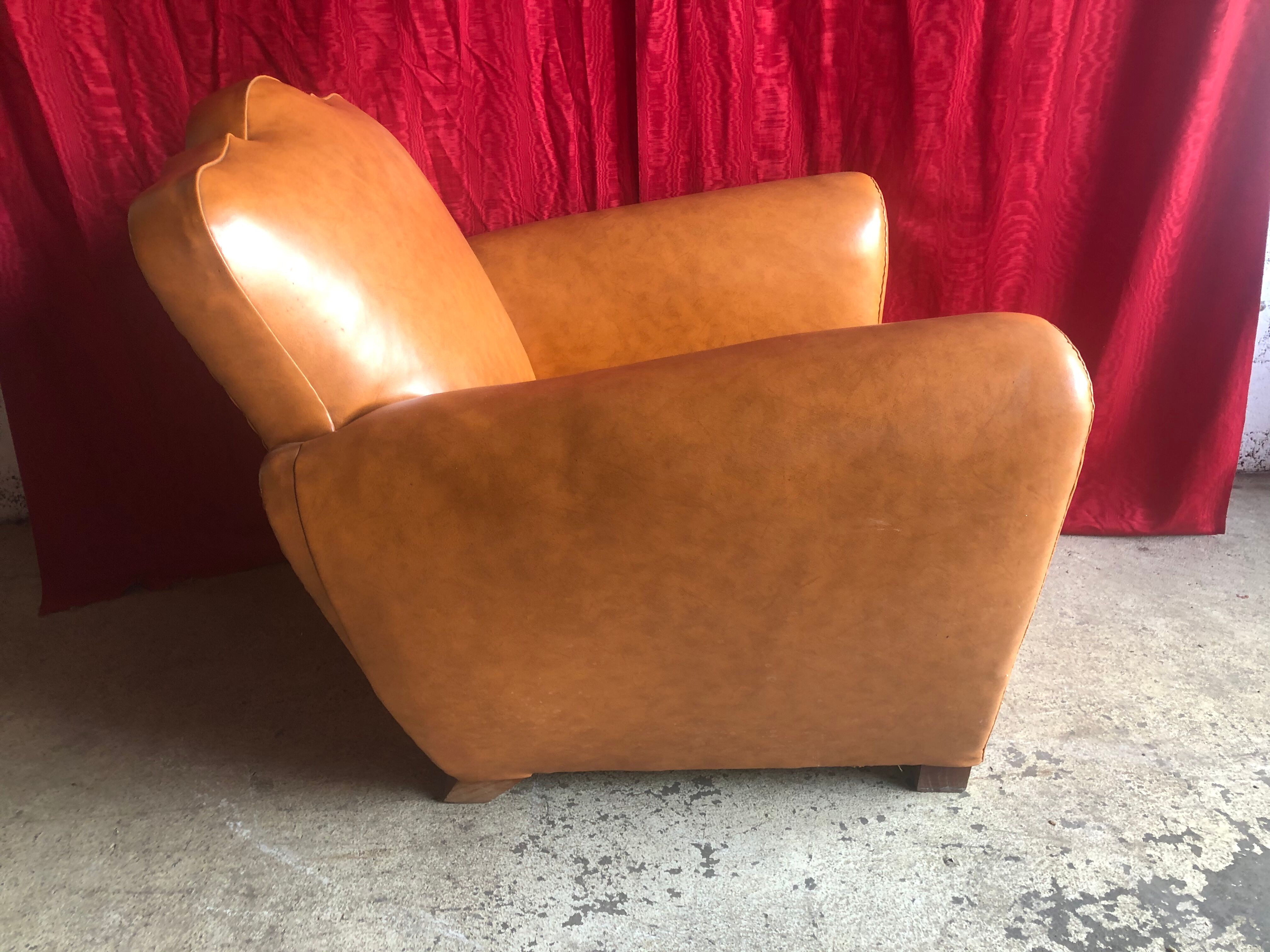Pair of club armchairs