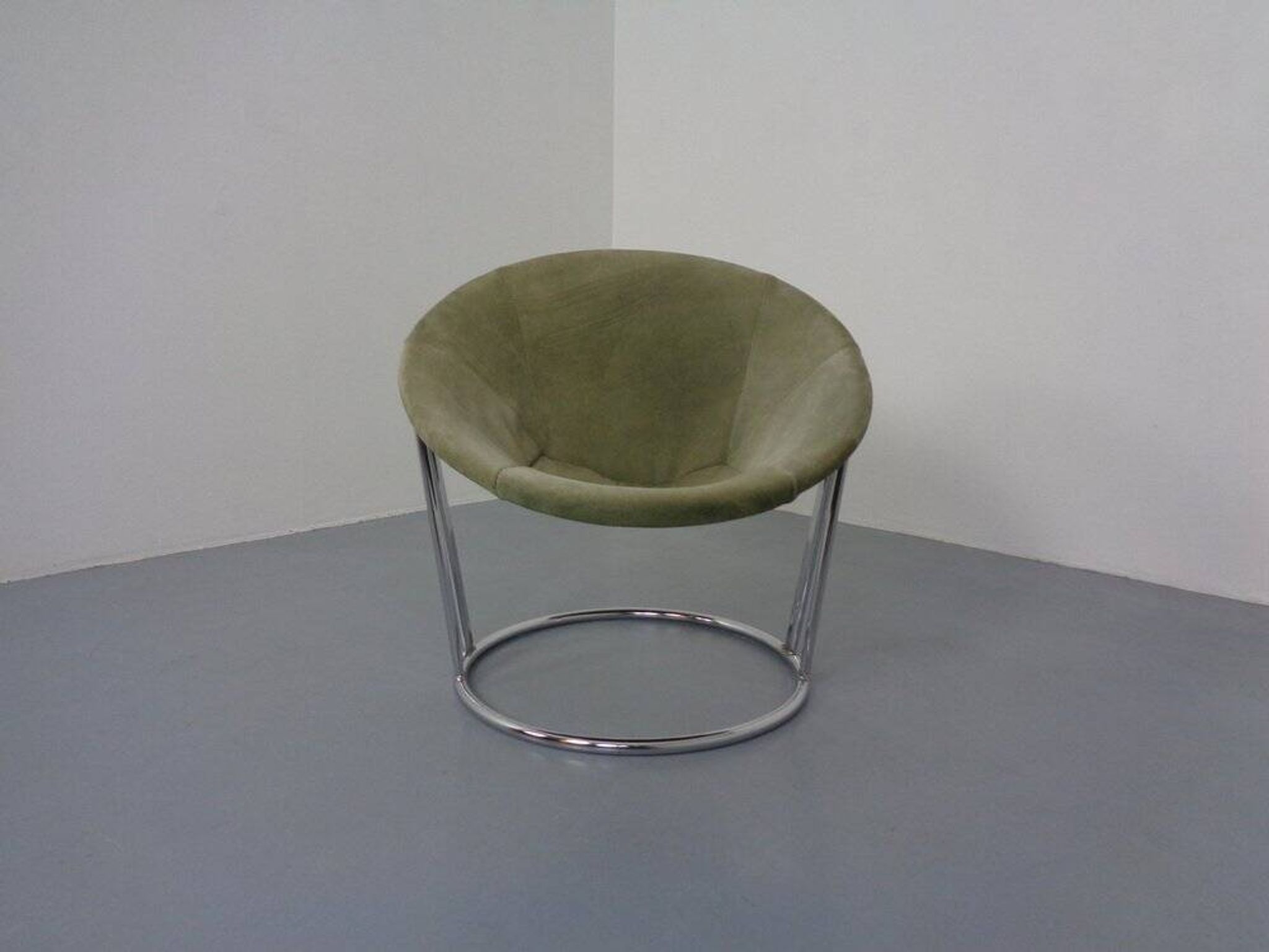 Vintage Suede Lounge Chair by Lusch Germany, 1960s