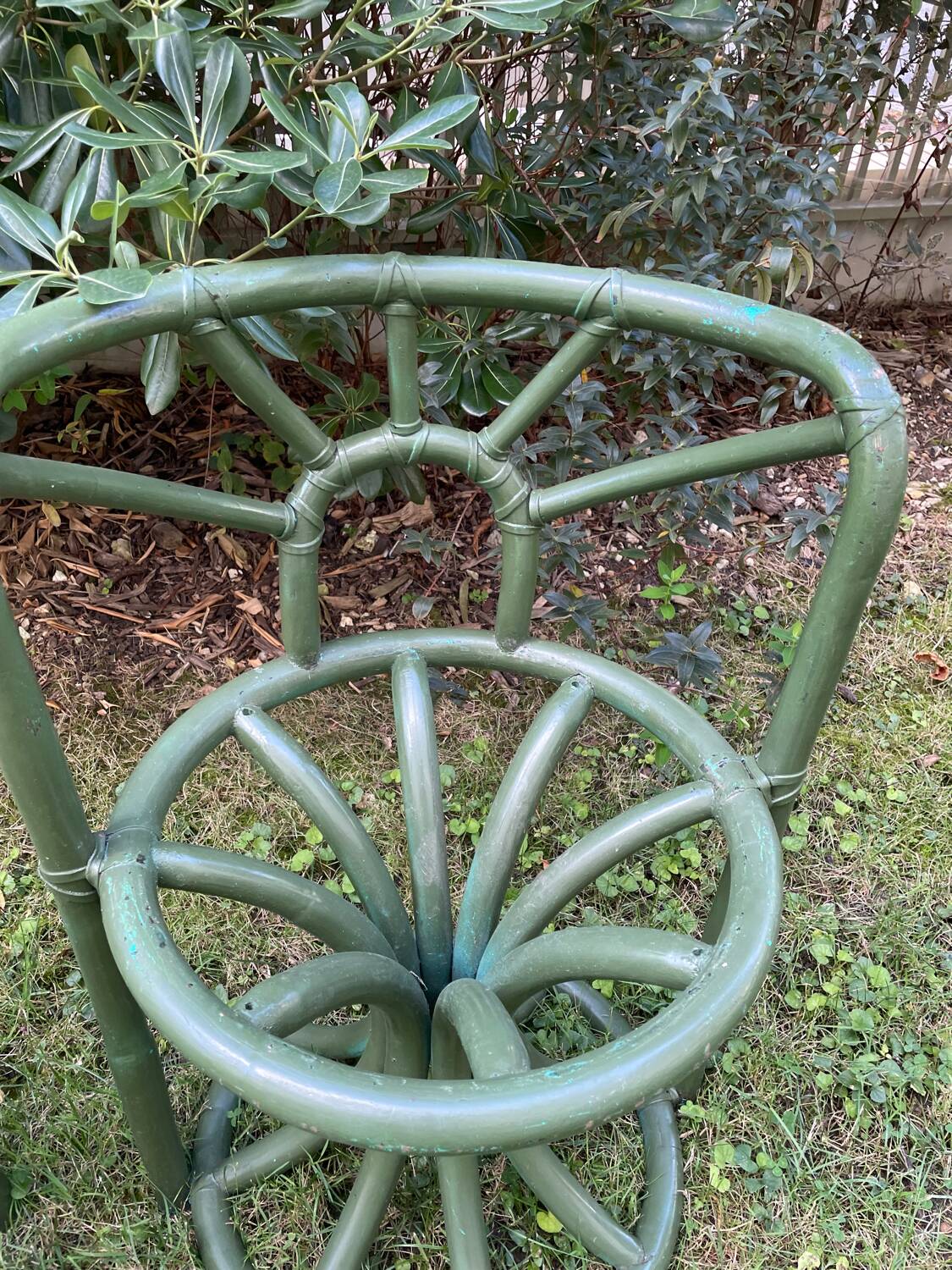 Pair of rattan armchairs