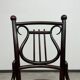 Curved wooden chair attributed to Thonet.