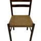 Vintage chair from the 70s minimalist design in wood and paper cord