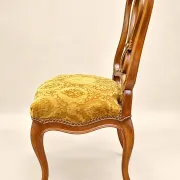 Set of 6 chairs from the Louis XV period – Solid walnut – Deer legs