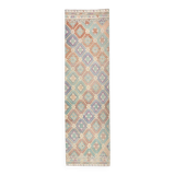 3x9 Soft Pastel Kilim Runner Rug, 81x286Cm