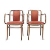 Ensemble de deux chaises en bois courbé, Ton 1989