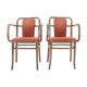Ensemble de deux chaises en bois courbé, Ton 1989