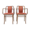 Ensemble de deux chaises en bois courbé, Ton 1989