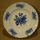 Hollow dish porcelain Bavaria decoration flowers pink cobalt blue