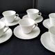 6 Tasses à café en porcelaine de Limoges