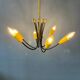 Vintage yellow spider suspension from the 1950s.