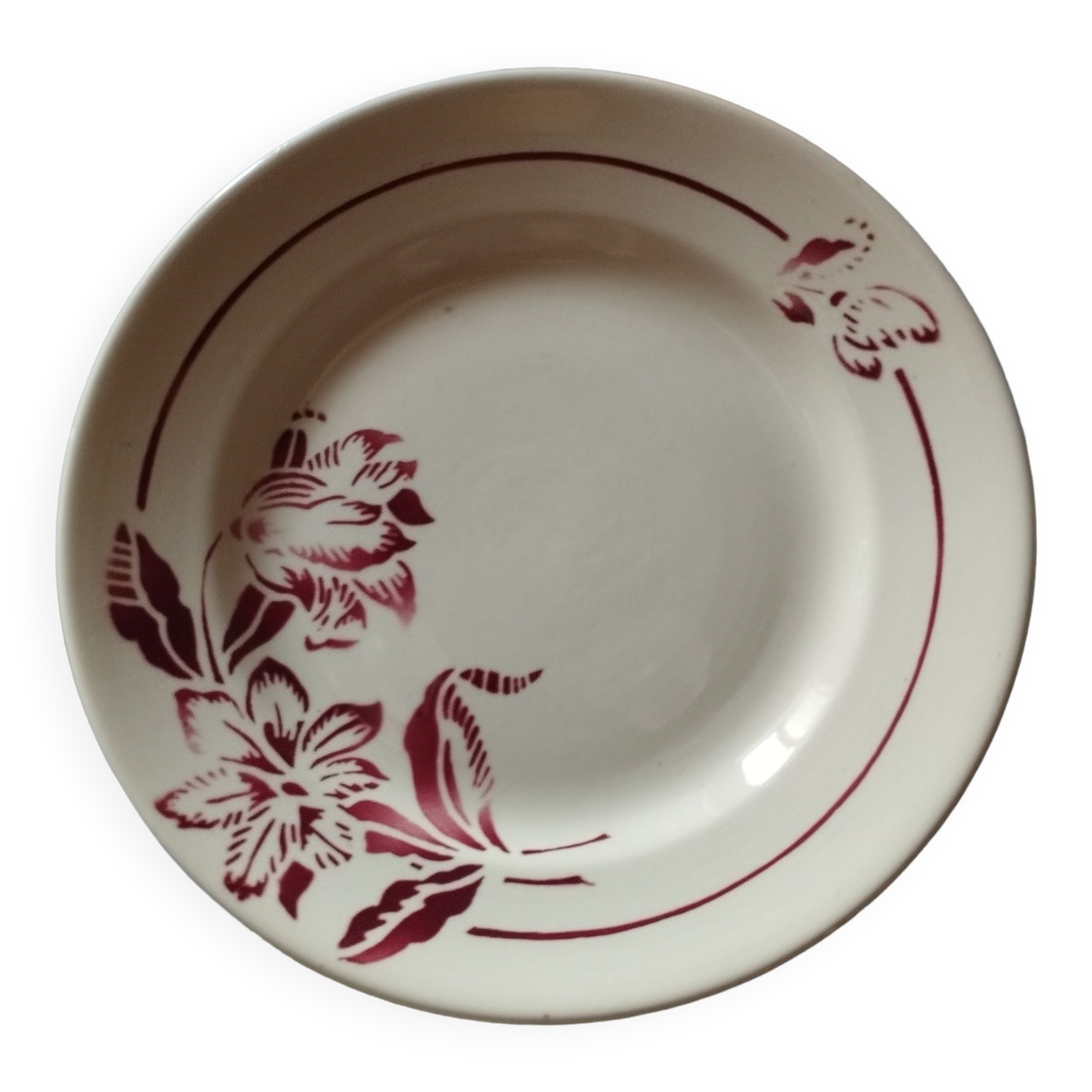 Set of six dessert plates Sarreguemines model Denise