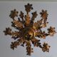 Large mid century gold plated chandelier by Hans Kögl, 1960s