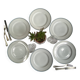 6 flat plates, antique porcelain from the Couleuvre factory.