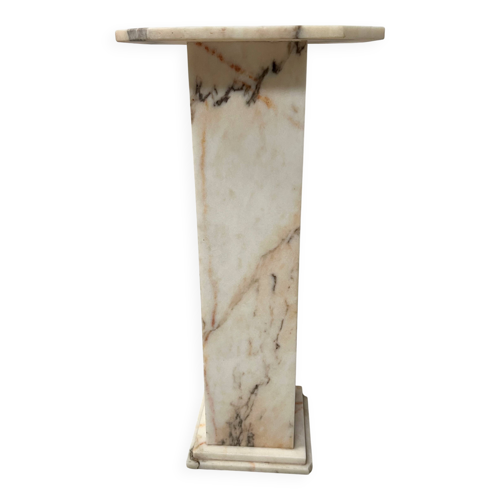 Veined marble presentation column, 20th century.