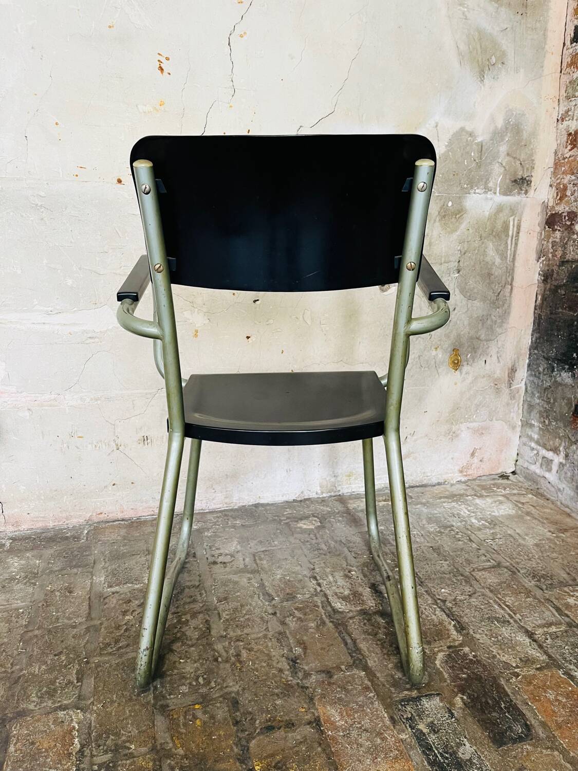 Bakelite tubular sled chair Bauhaus René Herbst 1940 1950