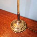 Large Art Deco brass lamp, shell shape, 1930