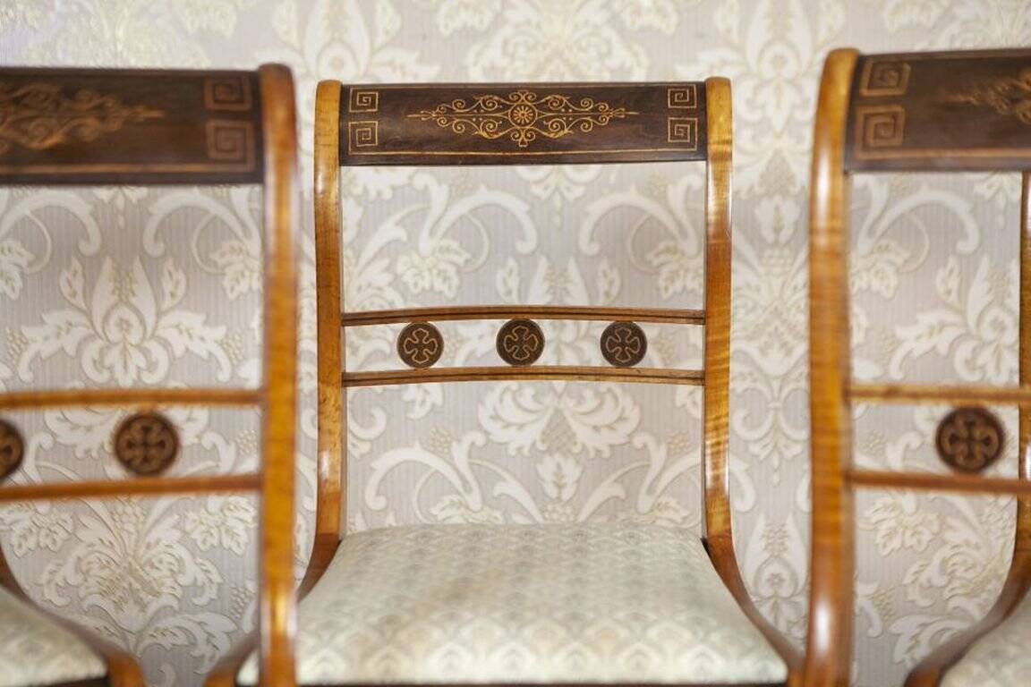 19th Century English Chairs in Sheraton Style, Set of 5