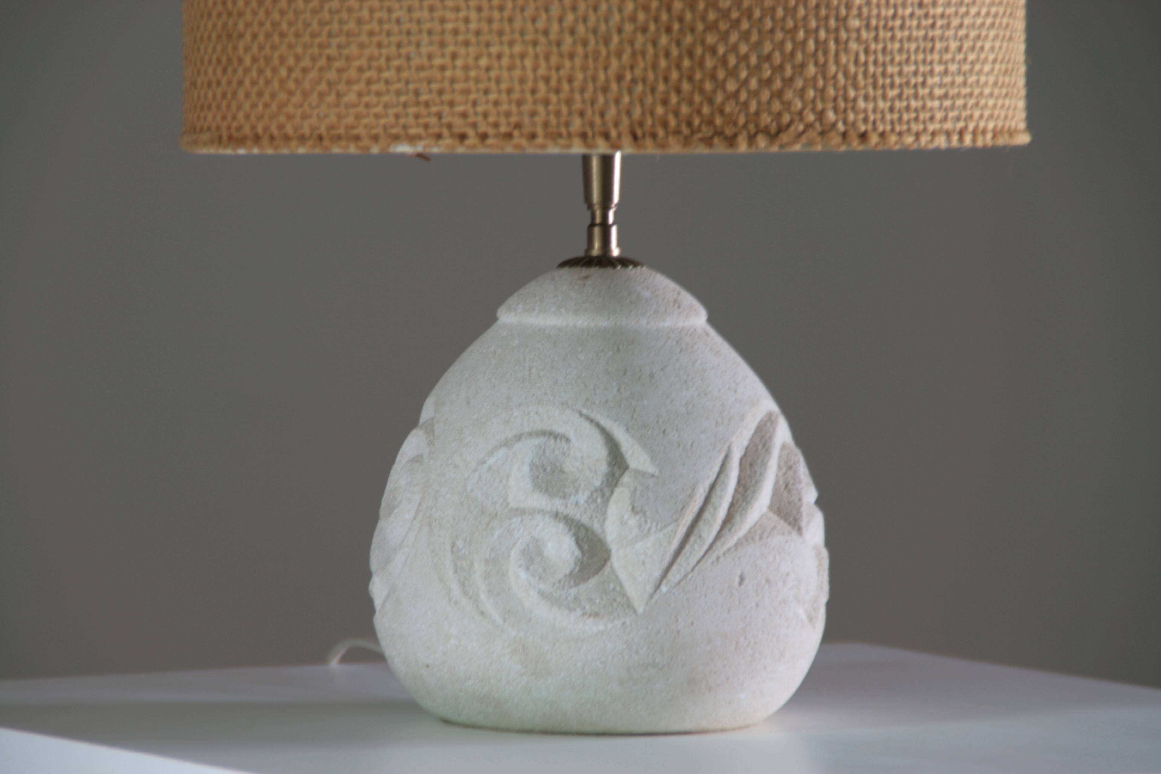 Reconstituted stone lamp in the style of Albert Tormos, 1970.