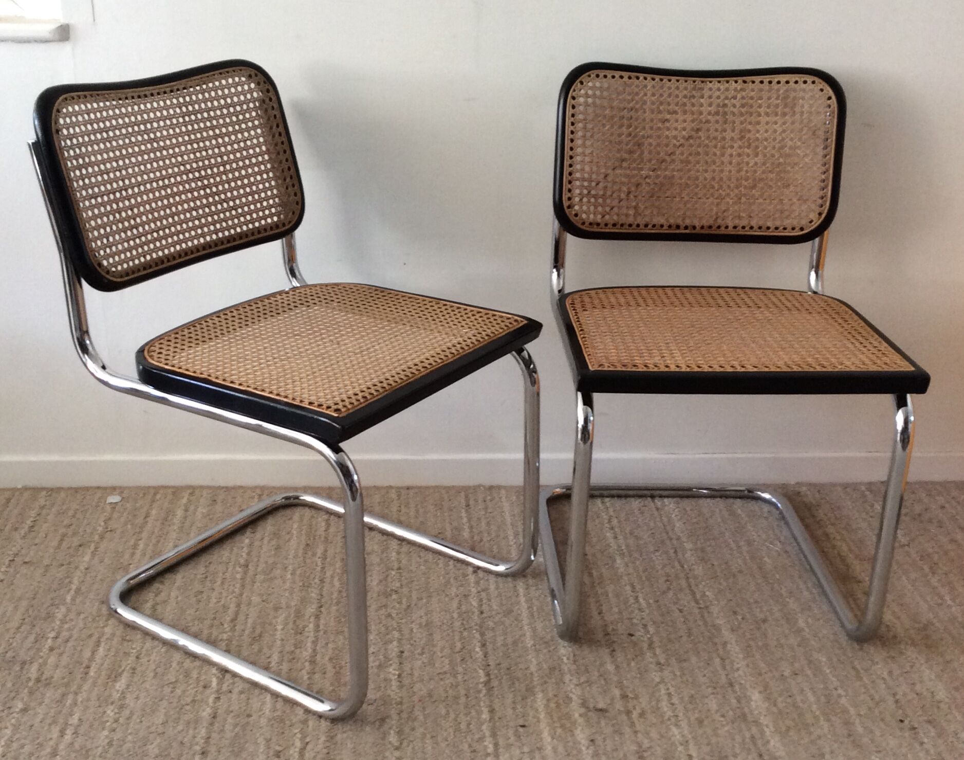 Pair of Marcel Breuer Cesca B32 chairs
