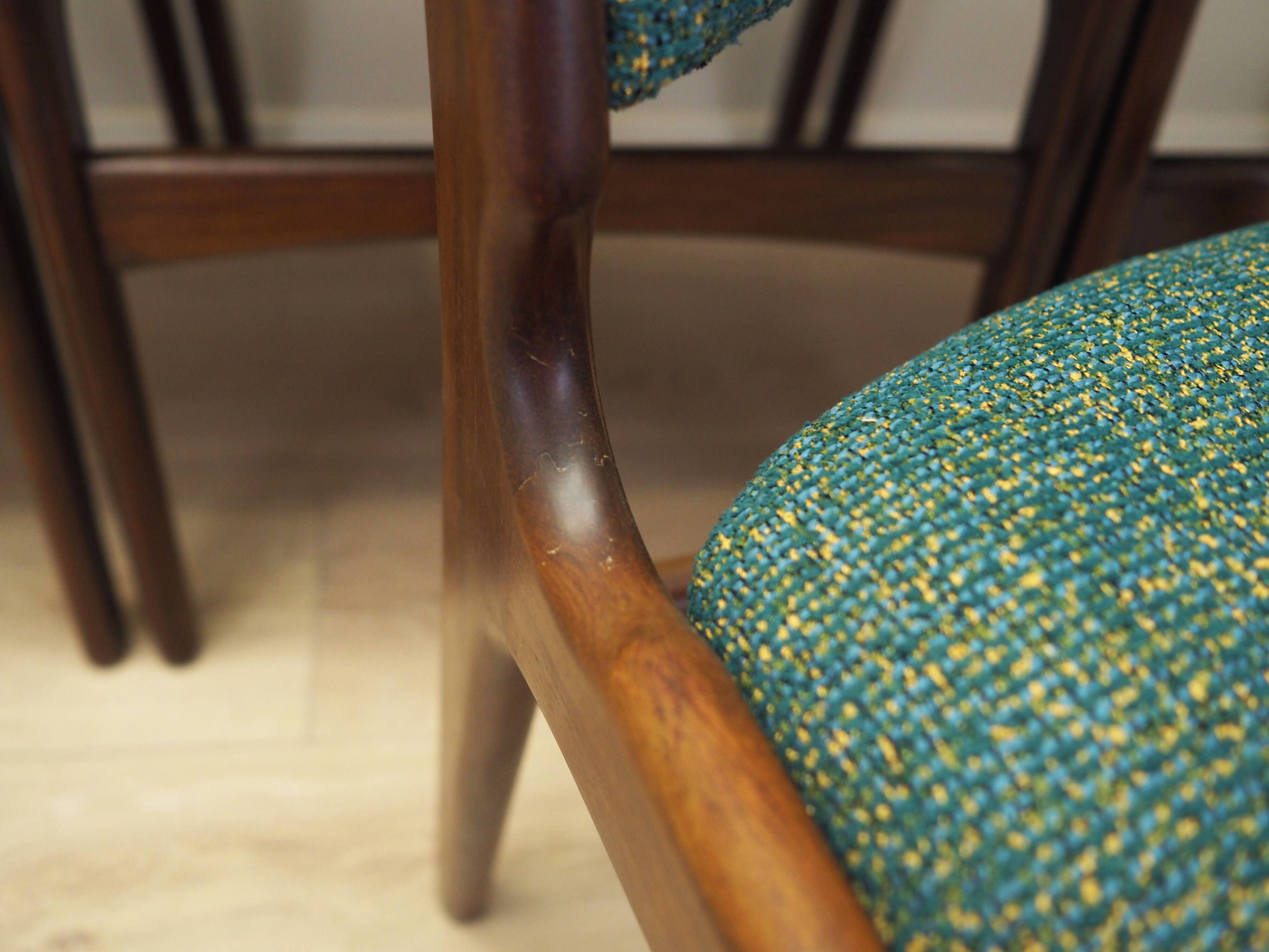 Set of six mahogany chairs, Danish design, 1970s, designer: Henning Kjærnul