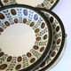 Lot of 2 dishes, 7 hollow plates, ramekin and sausage Boch Belgium, Nut collection