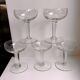 Set of 5 champagne glasses in crystal engraved 50s