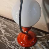 lampe  acier  peint  1960 a 70   bon etat  31x18  electrique d origine