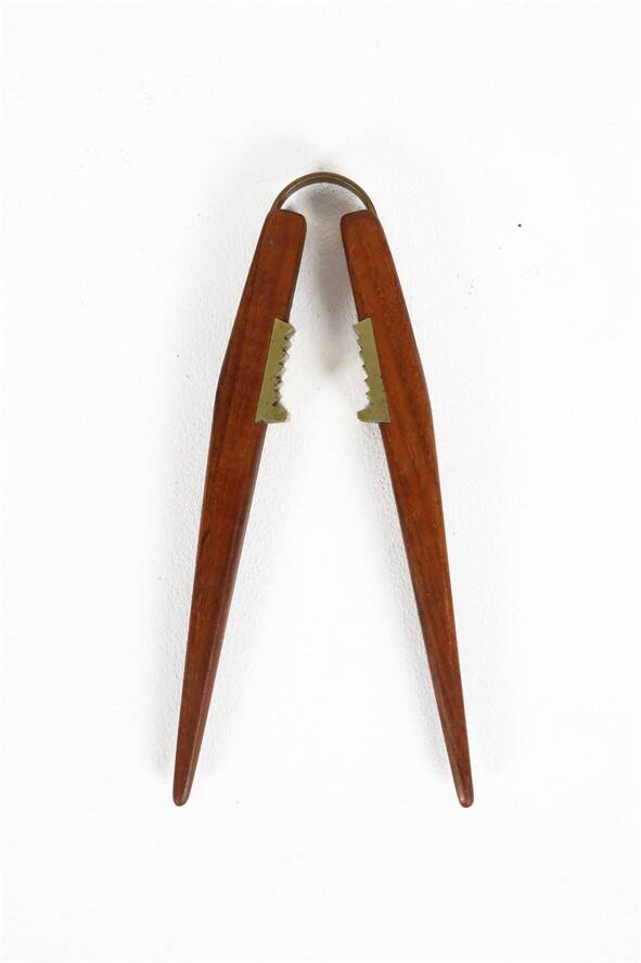 Mid-century Poul Knudsen nutcracker / teak / brass / 1960s / Danish modern design
