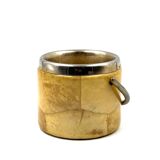 Mid-century cream parchment ice bucket, Aldo Tura Italy 1950s
