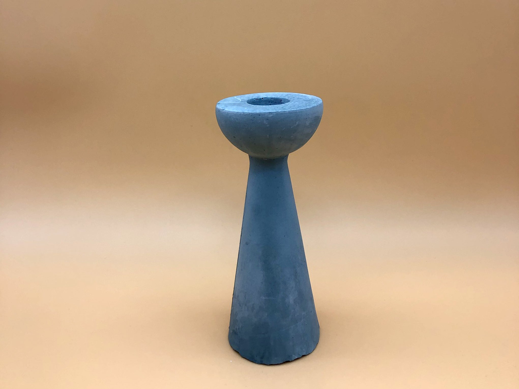 Blue candle holder