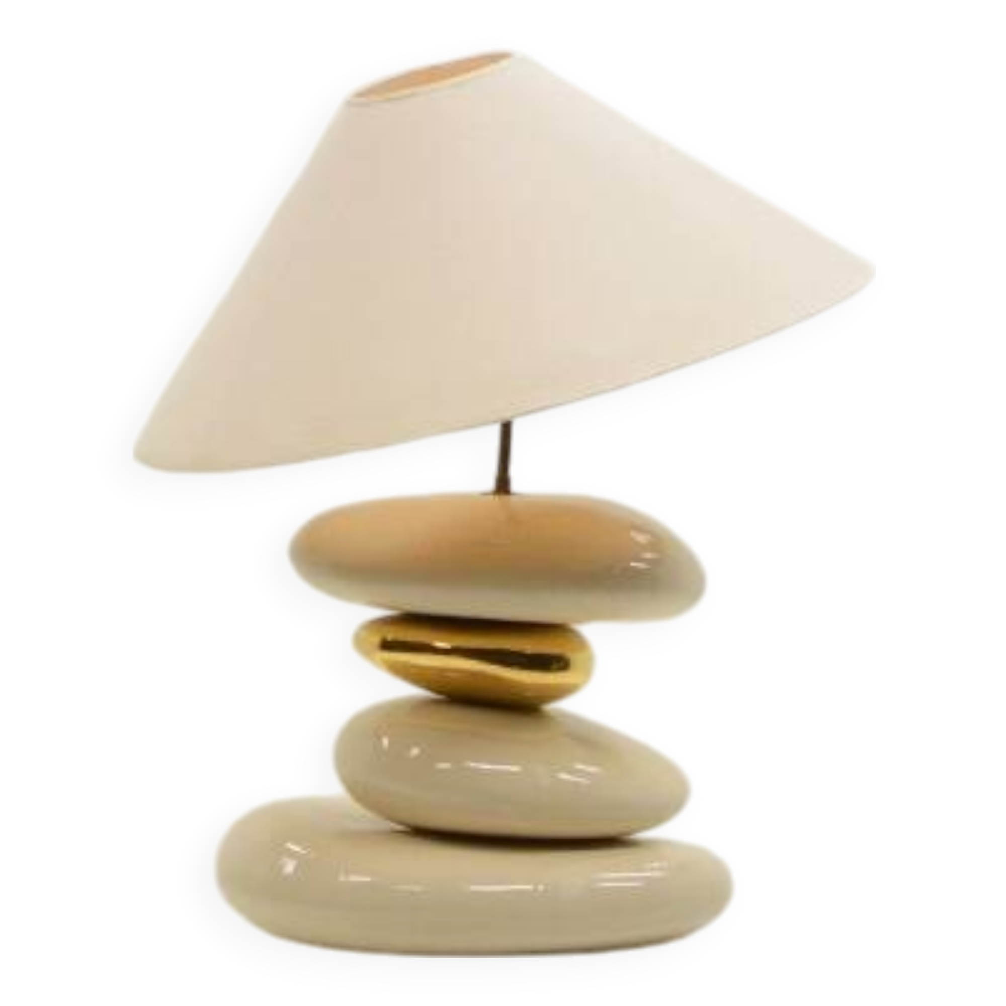 Large Pebble table lamp by François Chatain, 1980s France.