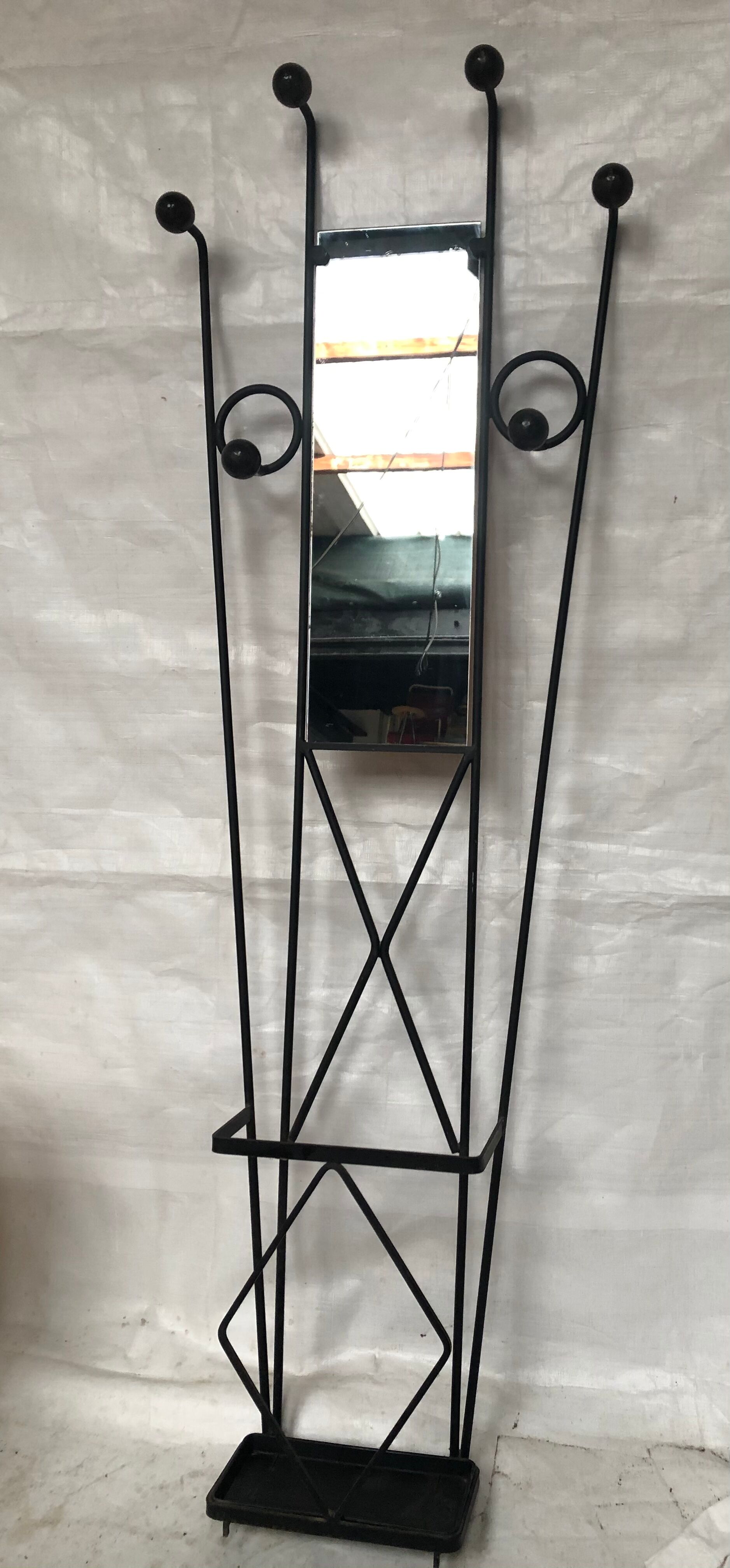 Vintage wall coat rack 60s