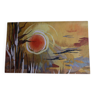 Tapisserie murale décorative - Soirée d'automne, Le Guen - Couché de soleil