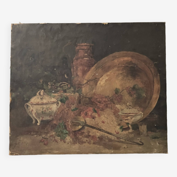 Oil on canvas - Still life - Verjot 1917