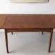 Dining table extendable Scandinavian teak extension 1960 s
