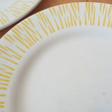 Cinq assiettes à dessert années 50