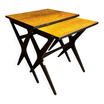 Tables gigognes en palissandre, Danemark 1960