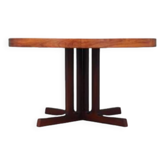 Round rosewood table, Danish design, 1970s, designer: Johannes Andersen, production: Hans Bech
