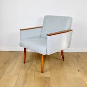Vintage Art Deco Loft armchair - blue sky